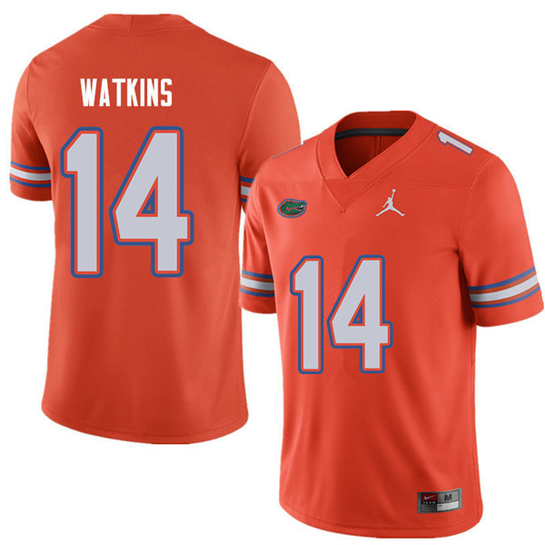 Jordan Brand Men #14 Justin Watkins Florida Gators College Football Jerseys Sale-Orange - Click Image to Close